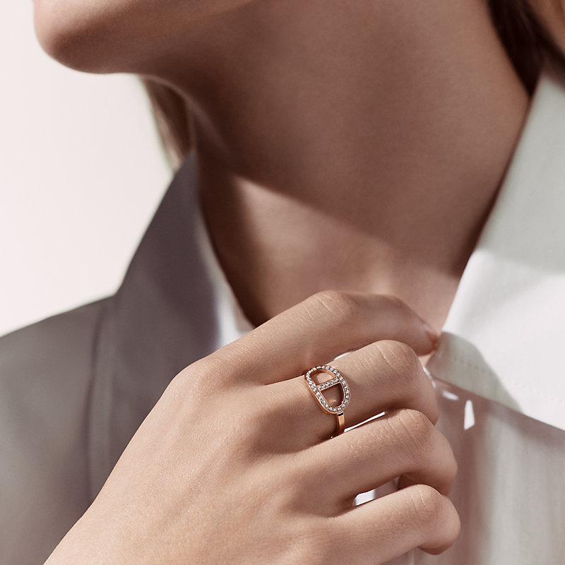 Chaine d'ancre Contour ring, medium model | Hermès Canada